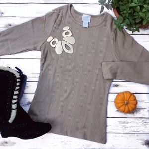 Vintage Victoria Secret Tan Crew Neck Sweater NWOT